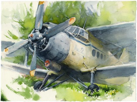 Самолёт АН-2 В живописи
