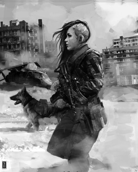 Постапокалипсис арт девушки