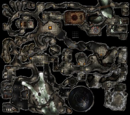 Пещера ДНД карта