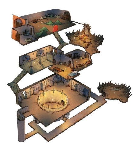 Карта подземелья ДНД пещеры