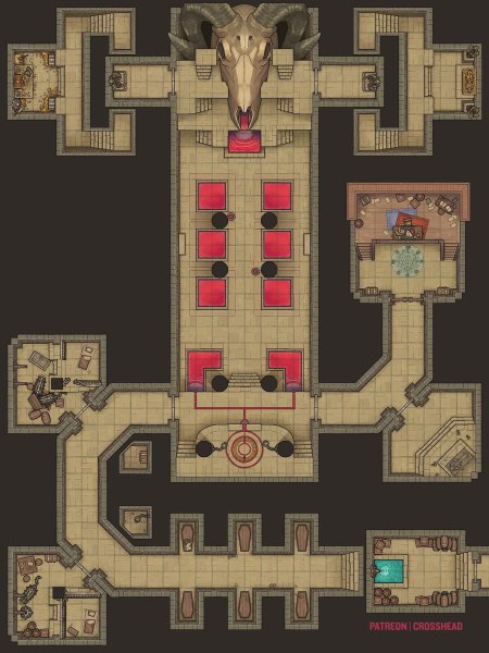 Battle Map замок ДНД