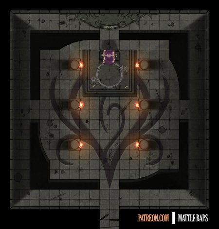 Подземный храм ДНД карта