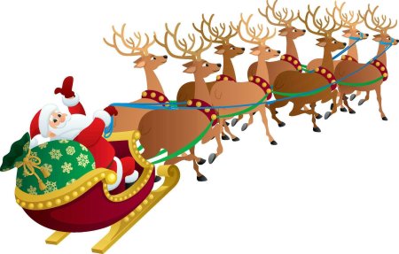 Рудольф с оленьей упряжкой