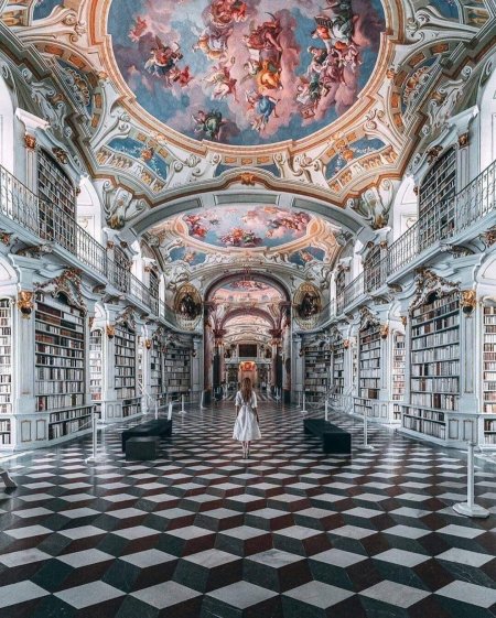 Библиотека. Аббатство Эдмонт. Австрия.