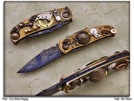 Нож стимпанк