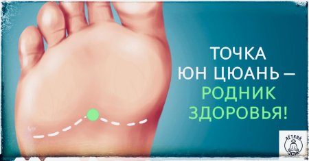 Точка долголетия на ступне