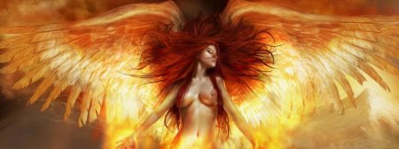 Девушка с огненными крыльями