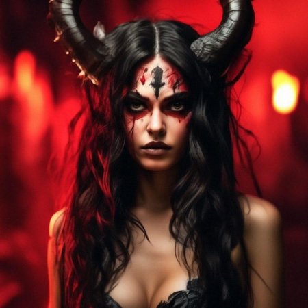 Макияж демона для девушки