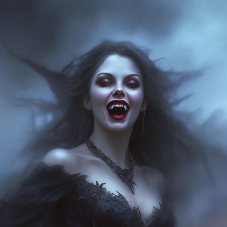 Красивая девушка вампир