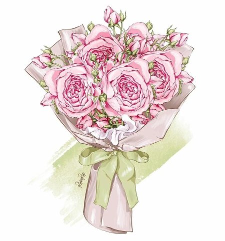 Букет цветов рисунок