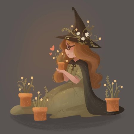 Ведьмочка травница арт