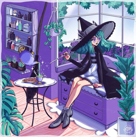 Эвелин ведьма аниме