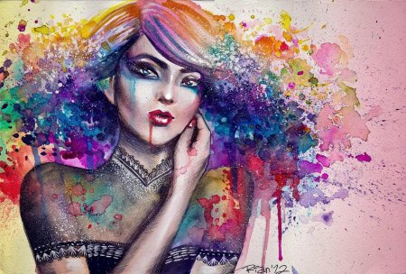 Красивая девушка рисунок