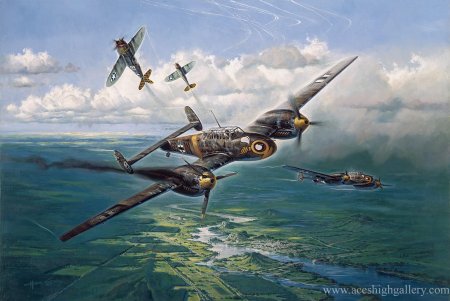 Bf110 воздушный бой