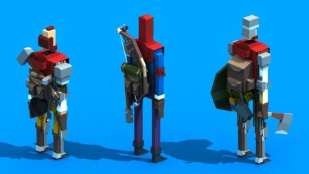 Лоу Поли 3д персонаж пират