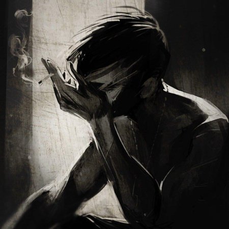 Парень грустный