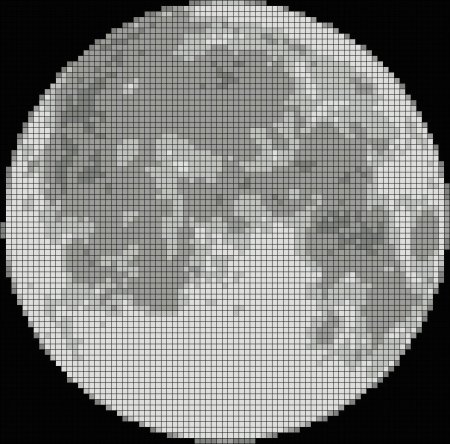 Вышивка Луна