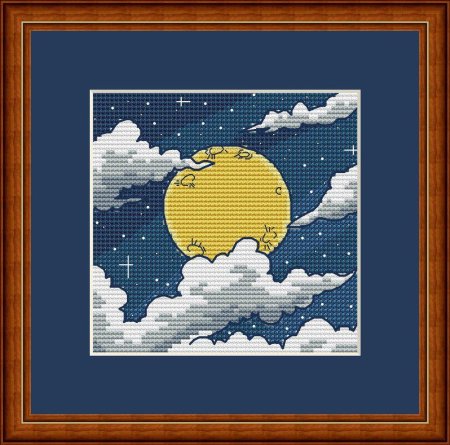 Вышивка крестиком облака