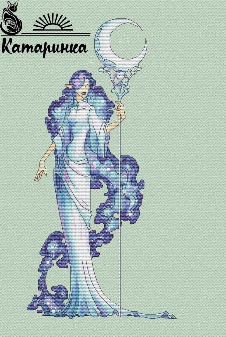 Вышивка Луны дизайнер