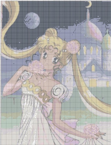 Сейлор Мун вышивка крестом