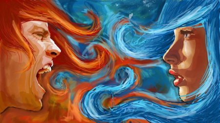 Девушка в профиль арт