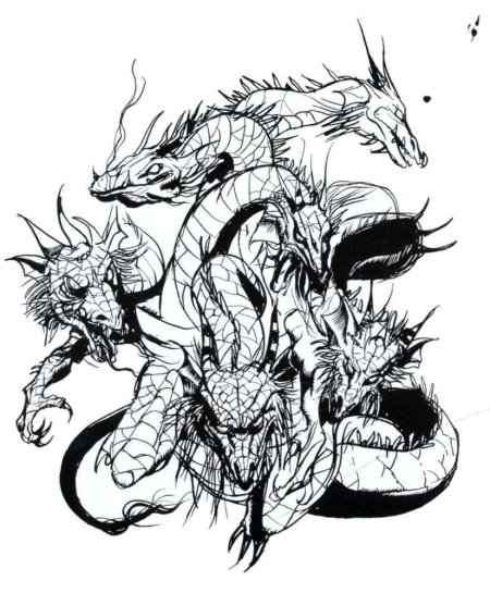 Лернейская гидра тату