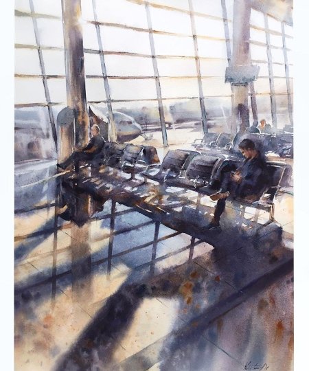 Аэропорт живопись