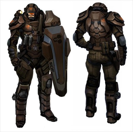 Силовая броня sci fi