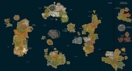 World of Warcraft карта Азерота