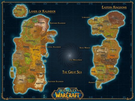World of Warcraft карта восточных королевств