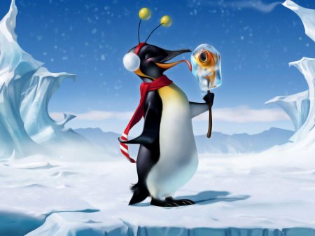 Пингвин арт