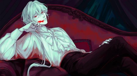 Аниме беловолосый парень демон