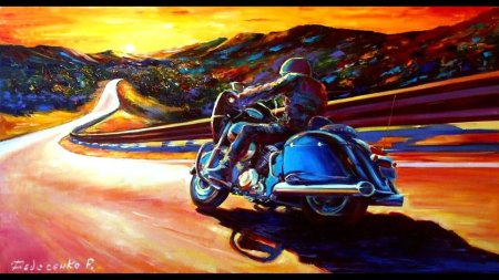 Художник Роман Федосенко картины мотоцикл