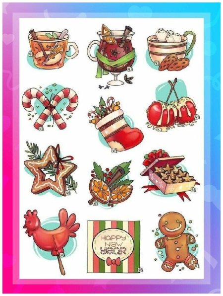 Новогодние наклейки