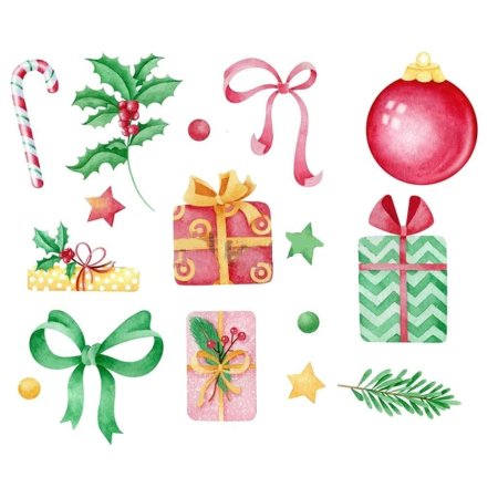 Гелевые новогодние наклейки