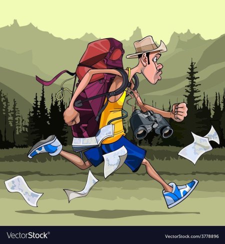 Турист карикатура