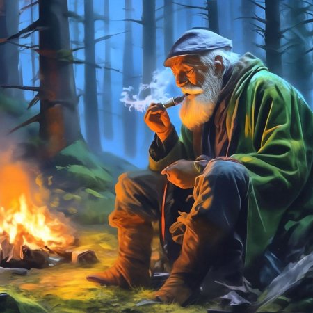 Старик в лесу