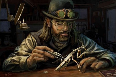 Стимпанк изобретатель арт