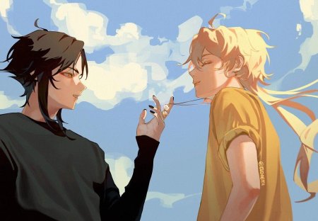 Итер грустный арт Геншин