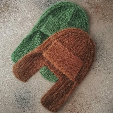 Вязаная ушанка