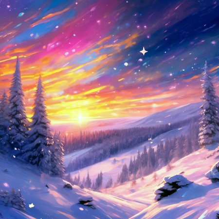 Зимний сказочный пейзаж