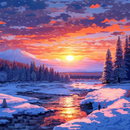 Зима пейзаж