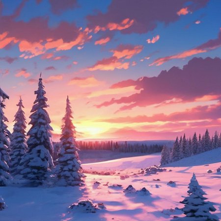 Закат зимний