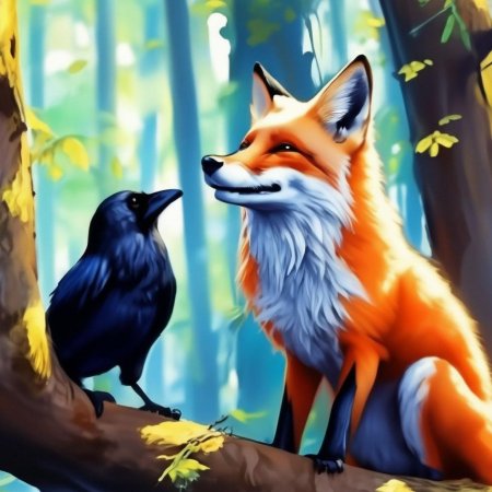 Ворон и лисица