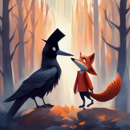 Ворона и лисица иллюстрации к басне
