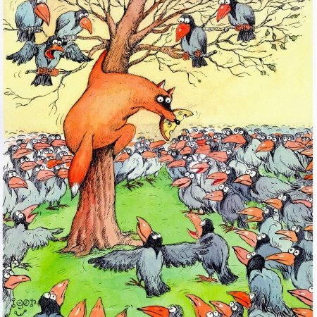 Ворона и лисица. Басни