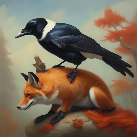 Ворона и лисица
