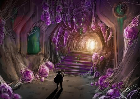 Паучий кокон фэнтези арт