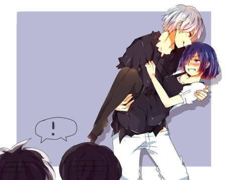 Канеки кен и тоука поцелуй