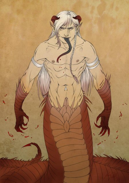 Получеловек полузмея Ламия